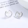 Pendientes de perlas semicirculares para mujer, diseño de nicho, de alta calidad, de plata de ley 925, elegantes joyas para otoño e invierno.
