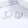 Pendientes de medio círculo de perlas para mujer plata de ley 925 diseño de nicho pendientes de abalorios de alta calidad joyería de oreja elegante para otoño e invierno