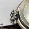 Nuevo Anillo de Plata de Ley 925 de ancla estilo frío retro flor hueca diseño de nicho femenino sentido de diseño Viento Ins Red de Internet rojo