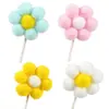 Decoración de fiesta para el cuerpo y el cabello con enchufe de flor pequeña para pastel japonés Lisheng, inserción de tarjeta, girasol, mesa de postres, suministros de repostería