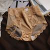 Calcinhas Populares de Renda e Cetim de Cintura Média-Alta para Mulheres, Crotch de Algodão Puro Respirável, Triângulo Sexy com Cobertura de Quadril em Tela