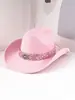 Sombrero de ala ancha estilo vaquero bohemio unisex turquesa de moda para banda de sombrero Temu