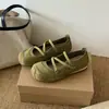 Zapatos Mary Jane con Plataforma para Mujer, Mocasines Planos de Ante sin Cordones, Zapatos de Ballet de Suela Blanda para Primavera y Verano, Zapatos Casuales