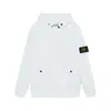 Chamarra Sudadera Cross-Border Ston Stone con Parche de Brújula Bordado 26Ss Chamarra con Capucha de Felpa de Color Sólido con Bolsillo Lateral