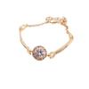 Nuevo brazalete popular color oro rosa ocho corazones y ocho flechas circón simple brazalete para mujer brazalete de cristal coreano