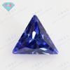 Anillo Huagang de piedra preciosa triángulo ángulo recto tanzanita superficie piedra desnuda triángulo recto tanzan azul zirconia cúbica sintética