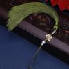 Novo Leque Redondo Estilo Chinês com Pérolas, Pingente de Borla Estilo Antigo, Leque Dobrável DIY, Broche para Qipao, Acessório de Roupa, Pequeno Pingente para Bolsa de Qipao