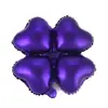 Globos de papel de aluminio de trébol de cuatro hojas de 18 pulgadas para fiestas navideñas, reuniones de cumpleaños, decoraciones de eventos, globos de papel de aluminio al por mayor