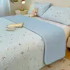 Cubrecama de terciopelo de leche de algodón puro, pieza única, con forro polar añadido para mayor grosor, sábana de cama 100% algodón, tapete de tatami, antideslizante y resistente a las manchas, apto para todas las estaciones