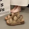 Sandalias Romanas Boken versátiles de suela gruesa falda deportivas nuevo estilo ropa exterior para ir al trabajo fresco combinando playa Zapatos franceses mujer verano