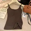Camisola cepillada estilo coreano para otoño e invierno para mujer con copas en el pecho, top base térmico, corte ajustado, adelgazante y ropa interior cálida