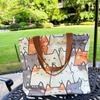 Bolsa de Lona Femenina Estudiante Universitario Clase Bolsa para Ir al Trabajo Bolso de Mano de Gran Capacidad Bolsa de Tela para Llevar Libros Bolsa de Lona de un Solo Hombro