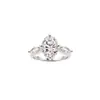 ¡Elegante y exquisito! Anillo abierto ovalado de circonita, anillo para el dedo índice estilo ins coreano, joyería de diseño de moda de lujo ligero