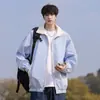 Chaqueta de Trabajo Harrington Retro a Cuadros Americana de Moda Doble Cara para Hombres y Mujeres Moda Suelta Casual Ropa de Abrigo para Parejas