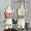 Sujetador tipo chaleco con copa fija para mujer, ropa interior con cuello cuadrado y hombros anchos, diseño de Big U Beauty, con espalda descubierta y almohadilla para el pecho