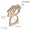 Anillos para Servilletas de Madera Easter Chips Suministros de Mesa Decoración DIY para Fiesta de Pascua en Casa Conejo Huevos Metabo