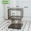 Mesa Auxiliar de Sofá de Acrílico, Mesa de Esquina Creativa, Mesa de Centro para Sala de Estar, Estante de Almacenamiento, Estante de Almacenamiento Simple para Dormitorio, Mesita de Noche