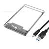 Caja Externa Transparente Móvil para Disco Duro de 2.5 pulgadas USB 2.0 Material de Alta Definición Elegante Mini Portátil