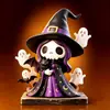 Enfeites de Madeira de Halloween Estilo Europeu e Americano, Decorações de Atmosfera Festiva, Enfeites de Mesa, Presentes Preferidos e Enfeites Artesanais