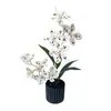 Nueva planta pequeña en maceta de flor de jazmín artificial con 9 tallos para ceremonia de boda, arreglo floral de mesa de comedor, adorno de bonsái decorativo de flor artificial