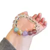 Pulseira de Cristal Branco Natural, Pedras Preciosas Coloridas, Pulseira de Cristal de Água-Marinha Mais Vendida no Atacado, Joias de Luxo Leve de Alta Qualidade
