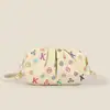 Bolsa Feminina 2026 Novo Estilo Bolsa Transversal Feminina Couro Macio Plissada Pequena Quadrada Versátil Bolsa para Celular Bolsa de Ombro Transversal Comércio Exterior