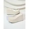 Novedad Verano 2026 Chanclas Impermeables de Goma Transparente con Plataforma y Tacón Alto para Mujer para Salidas de Verano