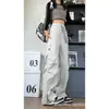 Calça Masculina de Outono Estilo Americano com Bolsos Plissados Secagem Rápida à Prova de Vento para Casal Outdoor Funcional Montanhismo Casual Larga Cargo