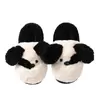 Chinelos de algodão com filhote para homens, novo modelo outono e inverno 2026, para uso interno em casa, pelúcia com sola grossa, chinelos de algodão quentes de desenho animado para homens