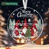 Transfronterizo 2026 Nuevo Producto Adorno para Árbol de Navidad Gnomo Enano Material Acrílico Decoración Navideña