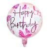 Globos Redondos Impresos de 18 Pulgadas Inglés Cumpleaños Redondo Decoraciones para Fiesta Cumpleaños de Bebé Cien Días Bolas Decorativas Venta al por Mayor