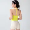 Top Esportivo com Gola Halter para Mulheres com Bojos Removíveis, à Prova de Impacto, Suporte, Regata Fitness Yoga, Sutiã para Pilates