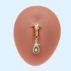 Gatte nuevo colgante transfronterizo europeo y americano fruta diamante pegajoso circón clip para ombligo sin perforación clip para ombligo de acero inoxidable