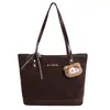 Bolsa Tote de Grande Capacidade Coreana para Mulheres 2025 Nova Bolsa de Ombro para Roupas de Trabalho Diárias Bolsa de Mão Versátil Bolsa de Aula para Estudantes