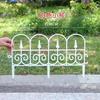 Cerca de plástico para exterior cerca pátio jardim canteiro gramado horta cerca decorativa festiva branco puro cerca pequena