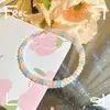 Pulsera de Ópalo Milenio transfronteriza, pulsera colorida de mariposa bohemia moderna, anillo de acero de memoria, cadena de pulsera ultrafina