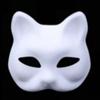 Máscara de Gato DIY Pintada à Mão Máscara Veneziana de Meio Rosto Máscara Exquisita de Rosto de Gato Pintada Máscara de Papel Machê Infantil