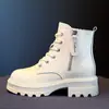 Botas de nieve para mujer, nuevo estilo 2026, forradas de felpa, suela gruesa, botas de invierno, colección otoño/invierno, botas Martin de suela gruesa