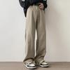 Slim becl high street americano micro fitvi antiguo ean pantalones rectos puros pantalones negros elásticos trompeta para hombre primavera y otoño