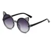 Gafas de sol redondas para niños color pieza de océano niños y niñas retro lindas gafas Gafas de sol de cristal para niños de comercio exterior