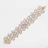 Nuevas Joyas de Estilo Europeo y Americano, Pulsera Sencilla de Moda con Diamantes Completos Deslumbrantes, Elegante Accesorio para Mujer B146