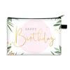Bolsa de Monedas Grande Feliz Cumpleaños para Mujer 2025 Nueva Urbana Simple Bolsa de Almacenamiento para Cosméticos