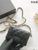 Estilo Popular Transfronteiriço Carteira Pequena Fofa de Couro Genuíno Bolsa de Ombro Transversal Versátil Corrente Bolsa de Ombro Pequena Acolchoada Versão Alta