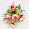 Flores de Seda Europeias Buquê de Rosas Artificiais Adereços de Fotografia Parede de Flores Simples e Moderna Flor Artificial Casamento Hotel Comércio Exterior Transfronteiriço
