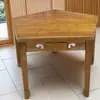 Mesa pentagonal de madera maciza ajedrez y juego de cartas mesa Guandan mesa hexagonal Gouji mesa pata de perro mesa Dou Dizhu mesa Baohuang octagonal
