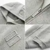 Sudadera Personalizada Holdoumen26 Serie Diaria Primavera y Verano Parche de Letra Sudadera con Cremallera Oversize Cárdigan