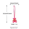 Tendencia de moda transfronteriza bufanda de seda colgante de oso lindo bolsa de flecos de cuero PU versátil de nicho accesorio de regalo pequeño