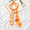 Lenço de seda pequeno longo faixa de cabelo lenço de fita Coreia do Sul primavera e outono cinto versátil lenço decoração de pescoço protetor solar fino feminino