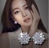 Pendientes Zhenrong de AliExpress, gran oferta, con circonitas bañadas en plata S925, con diseño de flor de sol, para mujer, con diamantes japoneses y coreanos.