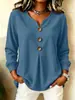 2026 Europeo y Americano transfronterizo Amazon nueva ropa de mujer tejido gofrado holgado cuello en V abotonado color liso otoño e invierno top simple